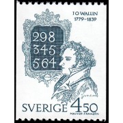 Suecia Sweden 1055 1979 200 aniv. del nacimiento de J.O Wallin MNH
