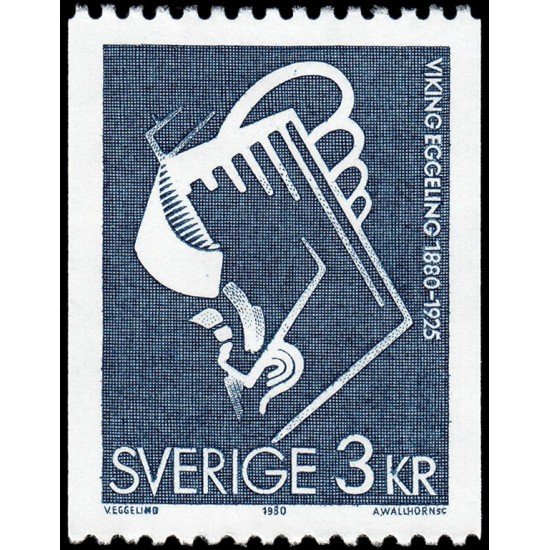 Suecia Sweden 1099 1980 100 aniv. del nacimiento de Viking Eggeling artista y cineasta MNH Suecia Sweden 1099 1980 100 aniv. del nacimiento de Viking Eggeling artista y cineasta MNH