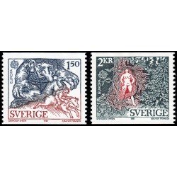 Suecia Sweden 1123/24 1981 Europa Folklore MNH Suecia Sweden 1123/24 1981 Europa Folklore MNH