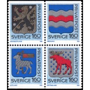 Suecia Sweden 1215/18 1983 Armas Provinciales MNH