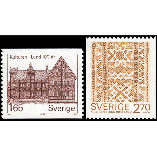 Suecia Sweden 1175/76 1982 Centenario del Museo de Lund MNH Suecia Sweden 1175/76 1982 Centenario del Museo de Lund MNH