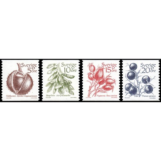Suecia Sweden 1207/10 1983 Frutas MNH Suecia Sweden 1207/10 1983 Frutas MNH