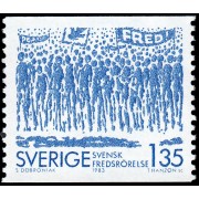 Suecia Sweden 1206 1983 Centenario del movimiento sueco por la paz MNH