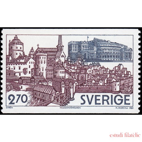 Suecia Sweden 1234 1983 Regreso del parlamento a la isla de Helgeandsholmen MNH