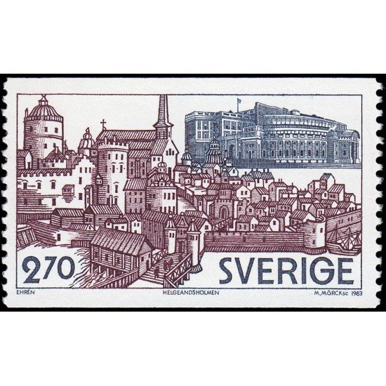 Suecia Sweden 1234 1983 Regreso del parlamento a la isla de Helgeandsholmen MNH Suecia Sweden 1234 1983 Regreso del parlamento a la isla de Helgeandsholmen MNH