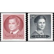 Suecia Sweden 1254/55 1984 Rey Carlos Gustavo XVI y Reina Silvia MNH