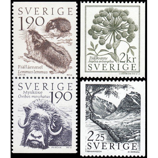 Suecia Sweden 1256/59 1984 El mundo de la montaña MNH Suecia Sweden 1256/59 1984 El mundo de la montaña MNH