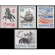 Suecia Sweden 574/77 1967-68 Definitivas 67/70 MNH