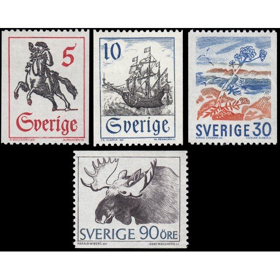 Suecia Sweden 574/77 1967-68 Definitivas 67/70 MNH Suecia Sweden 574/77 1967-68 Definitivas 67/70 MNH