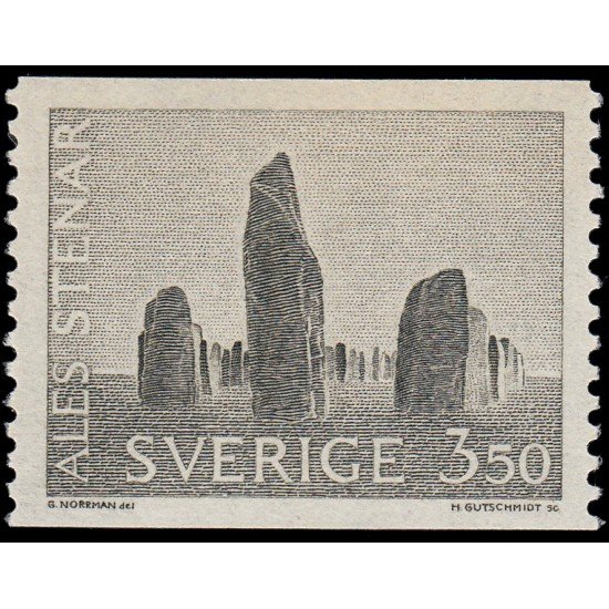 Suecia Sweden 538 1966 Paisajes Las piedras de Ale MNH Suecia Sweden 538 1966 Paisajes Las piedras de Ale MNH