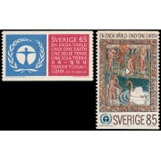 Suecia Sweden 737/38 1972 Protección ambiental Conferencia de la O.N.U. en Estocolmo MNH 