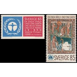 Suecia Sweden 737/38 1972 Protección ambiental Conferencia de la O.N.U. en Estocolmo MNH Suecia Sweden 737/38 1972 Protección ambiental Conferencia de la O.N.U. en Estocolmo MNH