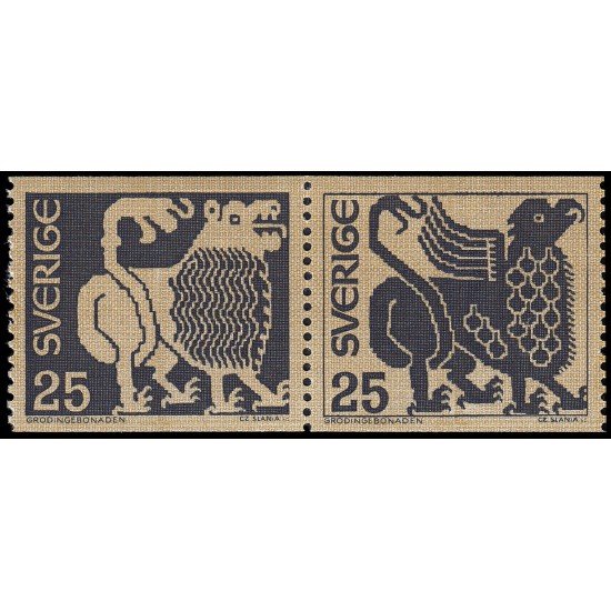 Suecia Sweden 688/89 1971 Tela decorativa de Grödinge MNH Suecia Sweden 688/89 1971 Tela decorativa de Grödinge MNH