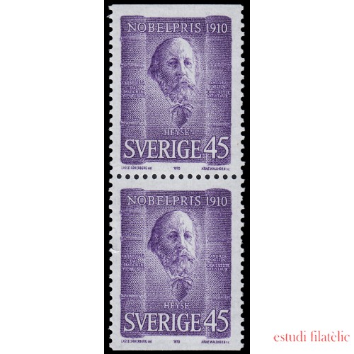 Suecia Sweden 678b 1970 Galardonados con el premio Nobel 1910 MNH