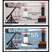 Suecia Sweden 641/42 1969 300 aniv. del sevicio de faros MNH