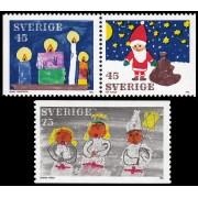 Suecia Sweden 762/64 1972 Navidad Dibujos infantiles MNH