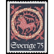 Suecia Sweden 859 1974 Navidad Bordados en mosaico de criaturas míticas MNH