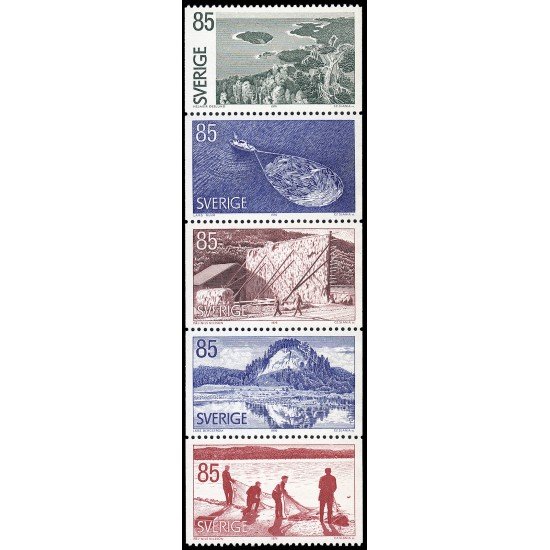 Suecia Sweden 927/31 1976 Provincia de Angermanland MNH Suecia Sweden 927/31 1976 Provincia de Angermanland MNH