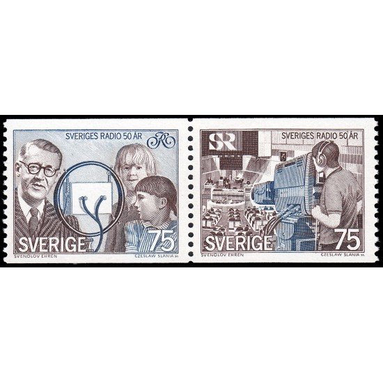 Suecia Sweden 865a 1974 50 aniv. de la radio en Suecia MNH Suecia Sweden 865a 1974 50 aniv. de la radio en Suecia MNH