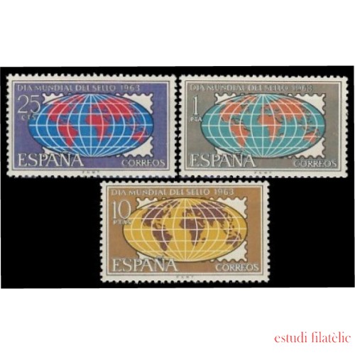 España Spain 1509/11 1963 Día mundial del sello MNH