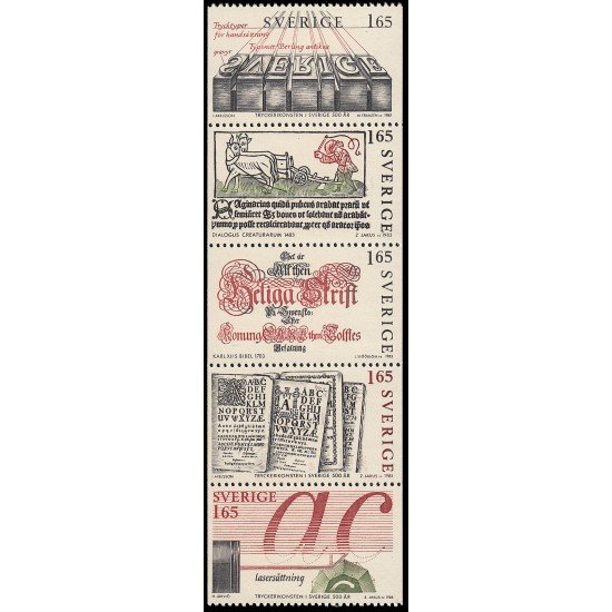 Suecia Sweden 1201/05 1983 500 aniv. de la imprenta en Suecia MNH Suecia Sweden 1201/05 1983 500 aniv. de la imprenta en Suecia MNH
