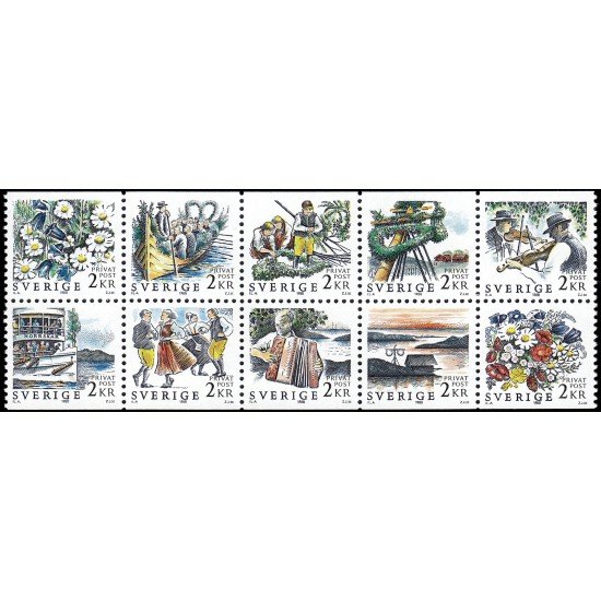 Suecia Sweden 1464/73 1988 Festival de verano MNH Suecia Sweden 1464/73 1988 Festival de verano MNH