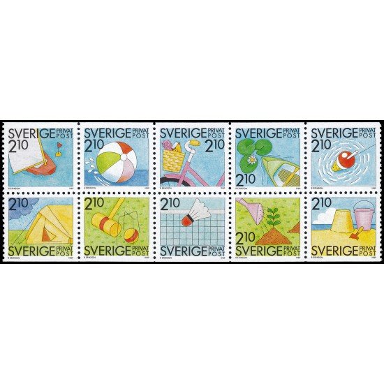 Suecia Sweden 1524/33 1989 Los placeres del verano MNH Suecia Sweden 1524/33 1989 Los placeres del verano MNH