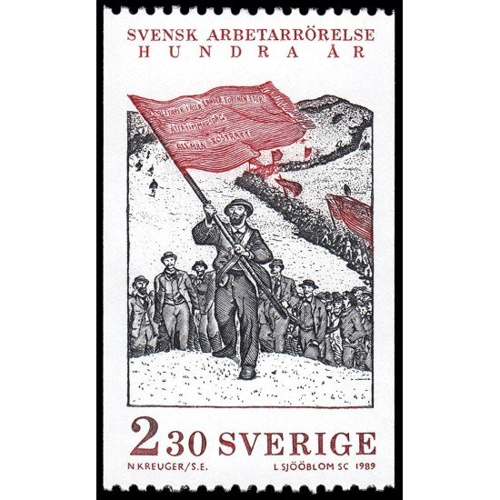 Suecia Sweden 1534 1989 Centenario del Movimiento obrero sueco MNH Suecia Sweden 1534 1989 Centenario del Movimiento obrero sueco MNH