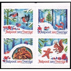 Suecia Sweden 2937/40 2013 Navidad Animales del bosque Autoadhesivoss Suecia Sweden 2937/40 2013 Navidad Animales del bosque Autoadhesivoss