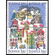 Suecia Sweden 1391/94 1986 Navidad Escenas de invierno MNH