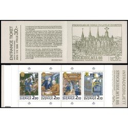 Suecia Sweden C1381 1986 Estocolmomanía 86 Exposición filatélica internacional Carnet MNH Suecia Sweden C1381 1986 Estocolmomanía 86 Exposición filatélica internacional Carnet MNH
