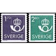 Suecia Sweden 1361/62 1986 Emblema postal MNH