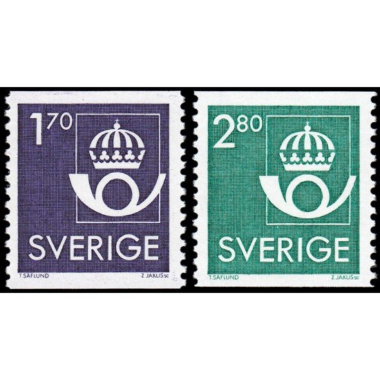 Suecia Sweden 1361/62 1986 Emblema postal MNH Suecia Sweden 1361/62 1986 Emblema postal MNH