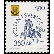 Suecia Sweden 1363 1986 350 aniv. de servicio postal en Suecia MNH