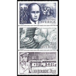 Suecia Sweden 1425/27 1987 Al servicio de la humanidad MNH