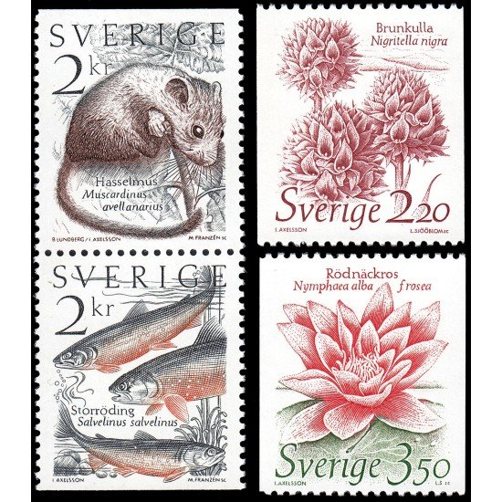 Suecia Sweden 1304a/07 1985 Naturaleza viva MNH Suecia Sweden 1304a/07 1985 Naturaleza viva MNH