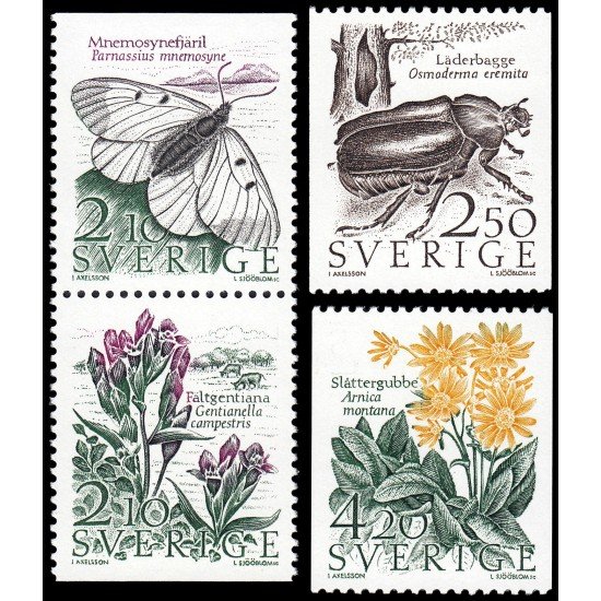 Suecia Sweden 1406a/09 1987 Especies amenazadas de praderas y pastos MNH Suecia Sweden 1406a/09 1987 Especies amenazadas de praderas y pastos MNH