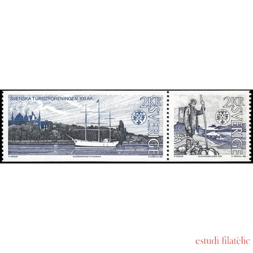 Suecia Sweden 1321a 1985 Centenario de la Federación sueca de turismo MNH