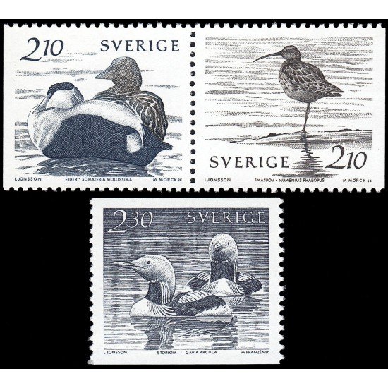 Suecia Sweden 1354a/56 1986 Aves acuáticas MNH Suecia Sweden 1354a/56 1986 Aves acuáticas MNH