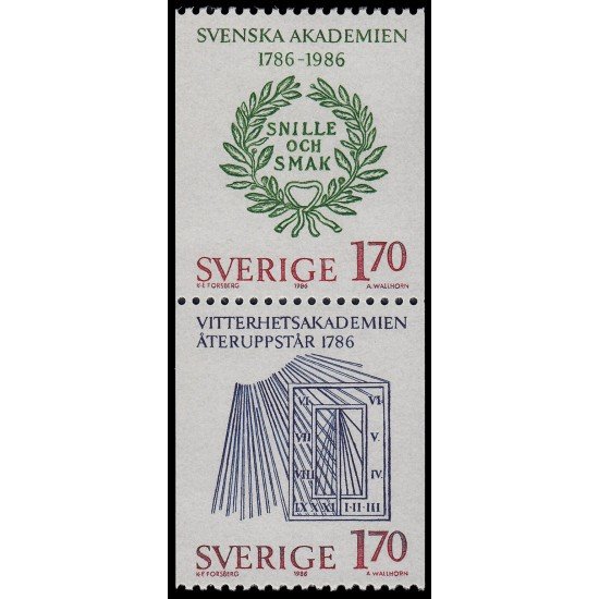 Suecia Sweden 1365a 1986 200 aniv. Academia Bellas Artes sueca MNH Suecia Sweden 1365a 1986 200 aniv. Academia Bellas Artes sueca MNH