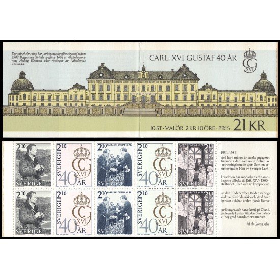 Suecia Sweden C1372 1986 40 aniv. del Rey Carlos Gustavo XVI MNH Suecia Sweden C1372 1986 40 aniv. del Rey Carlos Gustavo XVI MNH