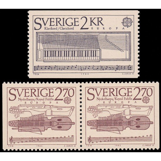 Suecia Sweden 1310/11a 1985 Año europeo de la música Antiguos instrumentos musicales MNH Suecia Sweden 1310/11a 1985 Año europeo de la música Antiguos instrumentos musicales MNH