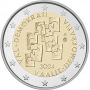Finlandia 2024 2 € euros conmemorativos Elecciones y Democracia 