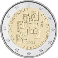 Finlandia 2024 2 € euros conmemorativos Elecciones y Democracia