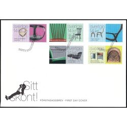 Suecia Sweden SPD FDC 2981/85 2014 Artesania Diseño sueco Sillas Sobre primer día Suecia Sweden SPD FDC 2981/85 2014 Artesania Diseño sueco Sillas Sobre primer día