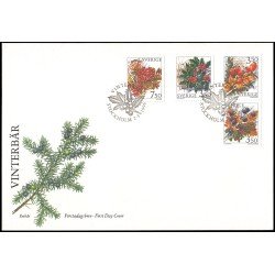 Suecia Sweden SPD FDC 1910/13 1996 Bayas de invierno Sobre primer día Suecia Sweden SPD FDC 1910/13 1996 Bayas de invierno Sobre primer día