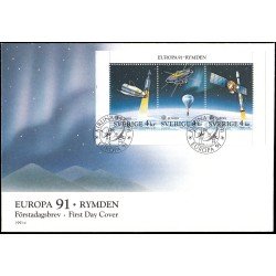 Suecia Sweden SPD FDC HB19 1991 Europa en el espacio Sobre primer día Suecia Sweden SPD FDC HB19 1991 Europa en el espacio Sobre primer día