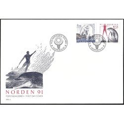 Suecia Sweden SPD FDC 1649/50 1991 Nórdico 91 25 aniv. del zoo de Kolmarden Sobre primer día Suecia Sweden SPD FDC 1649/50 1991 Nórdico 91 25 aniv. del zoo de Kolmarden Sobre primer día