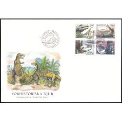 Suecia Sweden SPD FDC 1720/23 1992 Día del sello Animales prehistóricos Sobre primer día Suecia Sweden SPD FDC 1720/23 1992 Día del sello Animales prehistóricos Sobre primer día