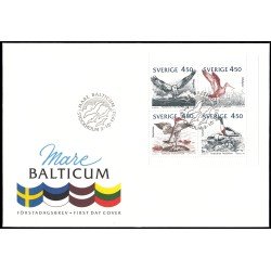 Suecia Sweden SPD FDC 1724/27 1992 Fauna Pájaros del Báltico Sobre primer día Suecia Sweden SPD FDC 1724/27 1992 Fauna Pájaros del Báltico Sobre primer día